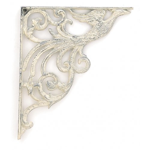 HEAVY DOVE SHELF BRACKETS ONE SET CAST IRON