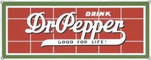 DR. PEPPER PORCELAIN COATED SIGN