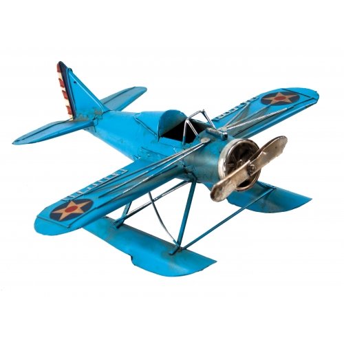 BLUE SEAPLANE TIN TOY