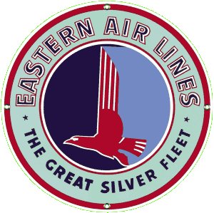 EASTERN AIR LINES PORCELAIN COATED SIGN