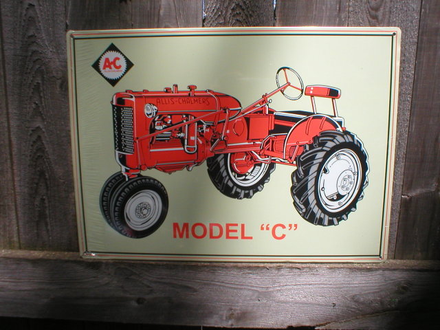ALLIS CHALMERS MODEL C TIN SIGN