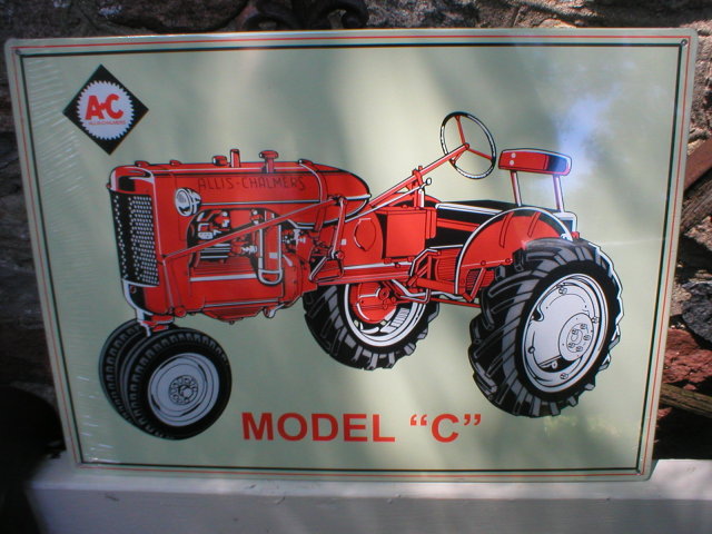 ALLIS CHALMERS MODEL C TIN SIGN