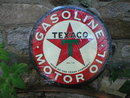 TEXACO MOTOR OIL ROUND TIN SIGN