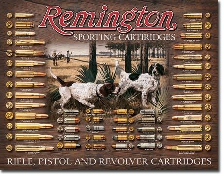 REMINGTON BULLET BOARD METAL SIGN
