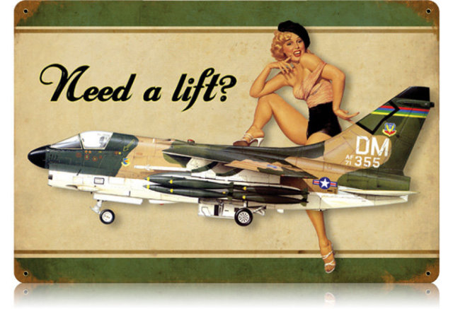 CORSAIR AIRCRAFT HEAVY METAL SIGN