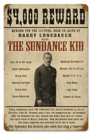 THE SUNDANCE KID OUTLAW HEAVY METAL SIGN