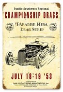 PARIDISE MESA DRAG STRIP TIN SIGN 24 GAUGE