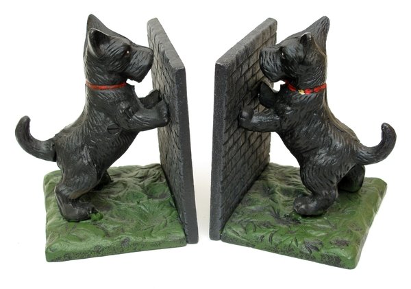 SCOTTIE BOOKENDS VERY HEAVY CAST IRON
