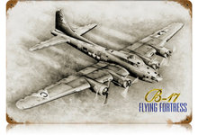 B-17 FLYING FORTRESS HEAVY METAL SIGN