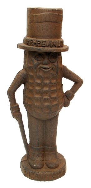 MR PEANUT MAN BANK CAST IRON
