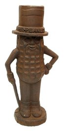MR PEANUT MAN BANK CAST IRON