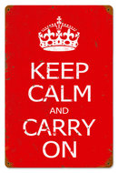 KEEP CALM CARRY ON HEAVY METAL SIGN RED