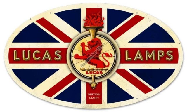 LUCAS LAMPS KING OF THE ROAD HEAVY METAL SIGN