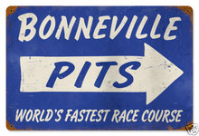 BONNEVILLE PITS RACE COURSE HEAVY METAL SIGN