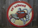 OL SCHOOL HOT ROD Heavy Metal Sign