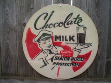 CHOCOLATE MILK SEAL ON HOOD PROTECTION Heavy Metal Sign