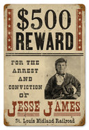 JESSE JAMES OUTLAW HEAVY METAL SIGN