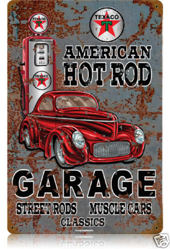 American Hot Rod Texaco HEAVY METAL SIGN