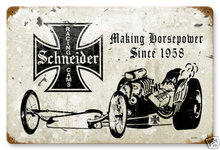 Schneider Racing Cams heavy metal sign auto garage