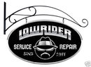 LOW RIDER SERVICE LARGE OVAL METAL SIGN w/HANGER