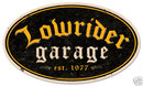 Lowrider Parts & Service Heavy Oval Metal Sign