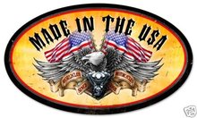 WORLD CLASS EAGLE large oval metal sign