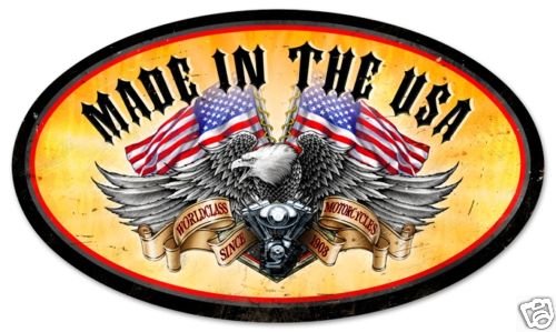 WORLD CLASS EAGLE large oval metal sign