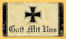 Gott Mit Uns Iron Cross HEAVY METAL SIGN German WWII