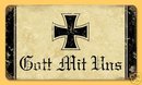 Gott Mit Uns Iron Cross HEAVY METAL SIGN German WWII