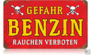 Danger Gasoline German military WWII HEAVY METAL SIGN