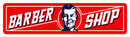 BARBER SHOP HEAVY METAL SIGN RED WHITE