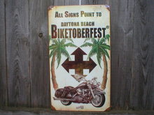 ALL SIGNS POINT TO BIKETOBERFEST HEAVY METAL SIGN