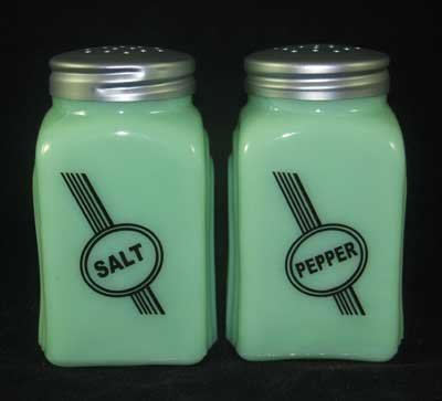 JADE JADITE JADEITE salt pepper shakers one set
