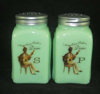 JADE JADITE JADEITE DIXIE salt pepper shakers ONE SET