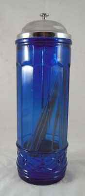 Cobalt Blue Strawholder METAL LID