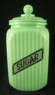 JADE JADITE JADEITE SUGAR KITCHEN CANISTER