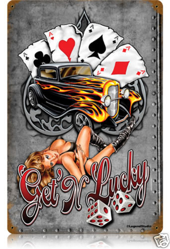 Get'n Lucky 32 Ford HEAVY METAL SIGN