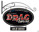 Drag Cartoons large oval metal sign w/Bracket