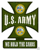 U.S. ARMY Iron Cross shaped metal sign