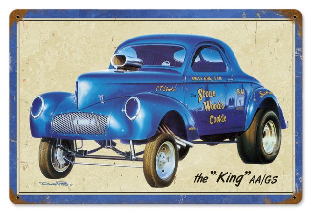 Stone Woods Cook Willys heavy metal sign