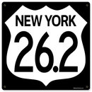 New York Marathon Highway heavy metal sign