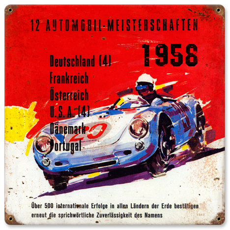 Meisterschaften Racing heavy metal sign