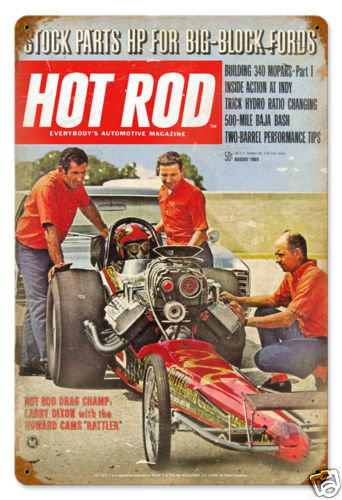 Hot Rod Magazine 1969 heavy metal sign