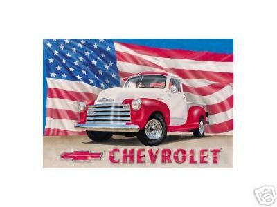 CHEVROLET '51 PICKUP TRIBUTE TIN SIGN