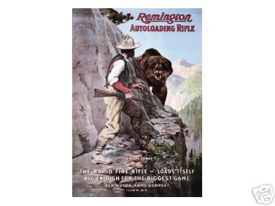 REMINGTON RIGHT OF WAY TIN SIGN