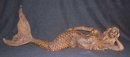One Big Rustic Brown Laying Mermaid cast iron