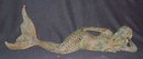 One Big Rustic Brown Laying Mermaid cast iron