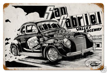 San Gabriel Valley Raceway Hotrod NHRA HEAVY METAL SIGN