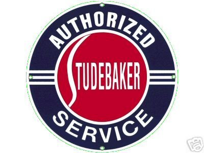 STUDEBAKER AUTHORIZED SERVICE Porcelain Coated Sign