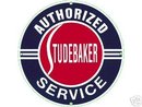 STUDEBAKER AUTHORIZED SERVICE Porcelain Coated Sign
